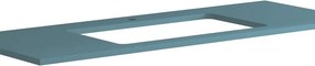 Top per lavabo semincasso Niwa18058 L 120 x H 1.8 x P 46 cm laccato opaco blu pacifico truciolare