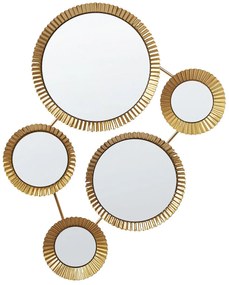 Specchio da parete in metallo 55 x 36 cm oro WATTRELOS Beliani