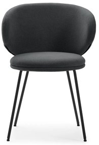 Set di sedie da pranzo grigio scuro in imbottito 2 pz Rush – Marckeric