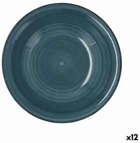 Piatto Fondo Quid Vita Ceramica Azzurro (ø 21,5 cm) (12 Unità)