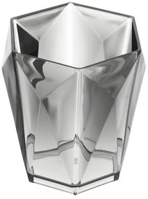 Portaspazzolino Grigio Trasparente In Plastica ABS Diamante