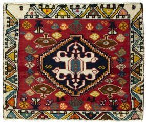 Shiraz Tappeto persiano 60x50 Rosso (Iran) Annodato A Mano