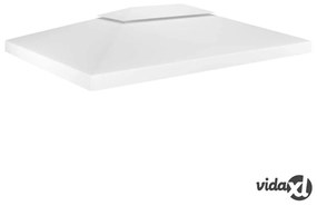 vidaXL Copertura Superiore per Gazebo a 2 Strati 310 g/m² 4x3 m Bianca