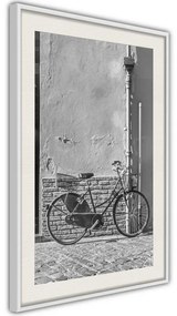 Poster  Bicycle with Black Tires  Cornice Quadri Cornice nera con pass-partout, Larghezza x Altezza Home decor 40x60