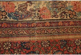 Antik Medaglione Floreale Rosso Blu Scuro 160x220 Cm