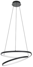 Lampadario LED moderno Ruotale nero Ø55cm, luce calda 4500 lumen, EGLO