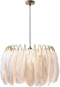 Lampada da soffitto con piume boho APP662 Gold