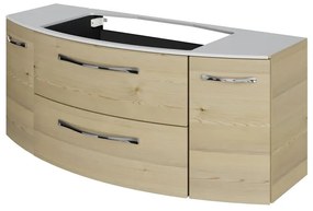 Mobile da bagno sospeso sotto lavabo L 119 x H 49.2 x P 46.2 cm rovere, 2 cassetti, 2 ante PELIPAL Cassca