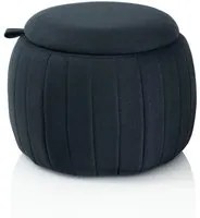 Pouf con contenitore HIDDEN blu in tessuto