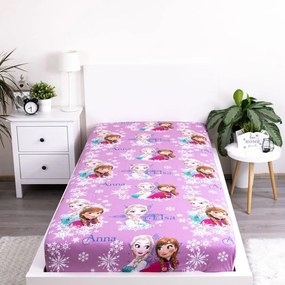 Lenzuolo con angoli per bambini in cotone per letto singolo 90x200 cm Frozen – Jerry Fabrics