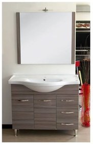 Mobile bagno 105 cm con lavabo e specchio palissandro - Antonella 16970