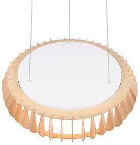 Lampada a sospensione scandinava beige con LED inclusi - Monte