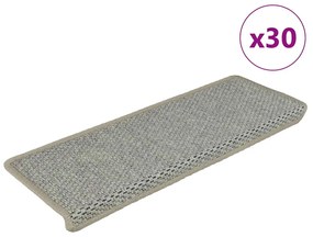 Tappeti Autoadesivi Scale Aspetto Sisal 30 Pz 65x21x4 Cm Verdi /