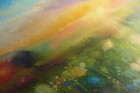 Quadro su tela – Pittura a olio di fiori di campo