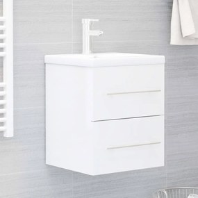 Mobile Lavabo Bianco Lucido 41x38,5x48 Cm İn Legno Multistrato /