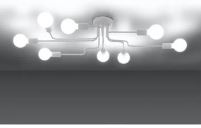 Sollux SL.1444 - Lampadario a plafone VECTOR 8xE27/15W/230V bianco