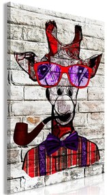 Quadro  Hipster Giraffe (1 Part) Vertical  Colore Viola, Dimensioni e Misure 80x120