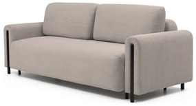 Divano marrone chiaro allungabile/con contenitore e rivestimento in velluto a coste 244 cm Arcadova – ELTAP