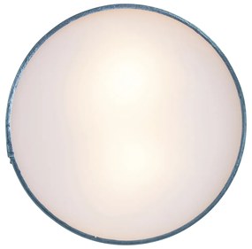 Plafoniera moderna blu 30 cm con interno oro - Drum