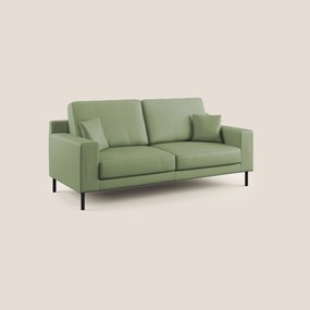 Uranio divano moderno lineare in Ecopelle impermeabile T04 verde 186 cm