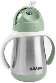Beaba - Tazza termoisolante con cannuccia 250 ml verde