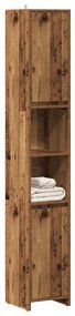 Mobile Da Bagno Legno Antico 30x30x183,5 Cm İn Truciolato /