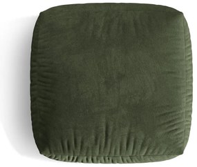 Poggiapiedi componibile verde con rivestimento in velluto Martina – Micadoni