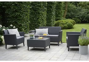 Keter set divani da giardino 8 pz salemo grafite 236629