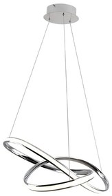 Lampadario LED moderno Infinito grigio, luce naturale 2625 lumen, NOVECENTO