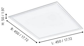 Eglo 900045 - Plafoniera LED dimmerabile SALOBRENA-Z LED/21,5W/230V bianco