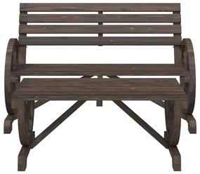 Set salotto da giardino 2 pz in legno massello di abete