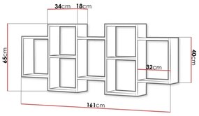 Mensola TRIO 65x161 cm beige