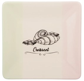 Piatto quadrato croissant 25x25 cm in terracotta Cake