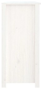 Credenza bianca 100x35x74 cm in legno massello di pino