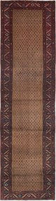Hamedan Tappeto 400 x 110 Beige (Iran) Annodato A Mano