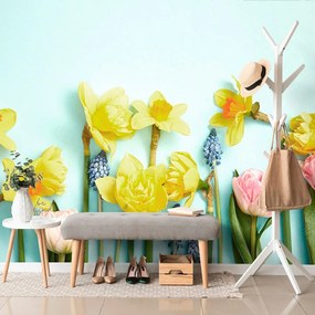 Carta da parati – Composizione floreale primaverile