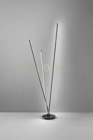 Piantana in metallo colore nero twins led 47w 3000k 3760lm dimmerabile