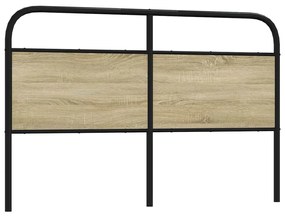 Testiera Rovere Sonoma 150 Cm İn Acciaio E Legno Multistrato /