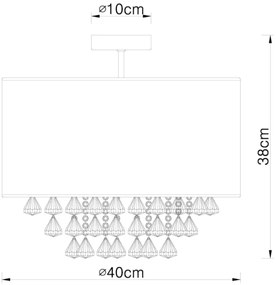 GLOBO 15188D3 - Plafoniera AMY I 1xE27/60W/230V