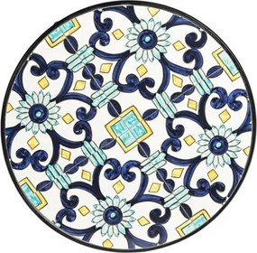 Set bistrot da giardino in mosaico con tavolino tondo e sedie pieghevoli Positano Bizzotto