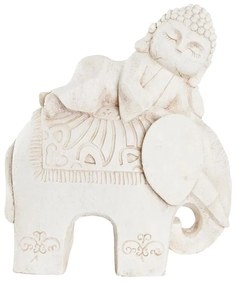 Statua Decorativa DKD Home Decor Finitura invecchiata Elefante Bianco Orientale Magnesio (42 x 24 x 46 cm)