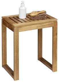Sgabello di colore naturale in acacia massiccia Fondi – Wenko