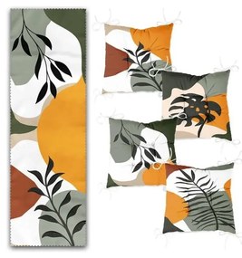 Set di runner e cuscini per sedie 5 pz Illustrated Autumn – Mila Home