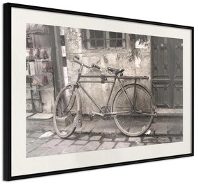 Poster  Old Bicycle  Cornice Quadri Cornice nera con pass-partout, Larghezza x Altezza Home decor 90x60