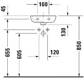 Duravit 7053600082 - Lavabo sospeso D-CODE 36x27 cm ceramica/bianco lucido