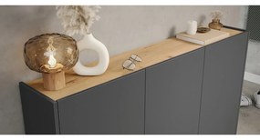 Scarpiera color antracite effetto rovere 138x105x25 cm Libbiano – Germania