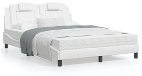 Giroletto Con Testiera Bianco 140x200 Cm İn Similpelle /