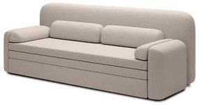 Divano beige allungabile/con contenitore e rivestimento in velluto 236 cm Elioss – ELTAP