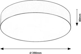 Rabalux 75066 - Plafoniera da esterno DOLEN 3xE27/9W/230V Ø 39 cm IP43 nera