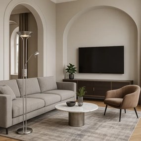 Brilagi - Lampada da terra dimmerabile SCARLETT 1xR7s/230W/230V+1xG9/40W cromo opaco